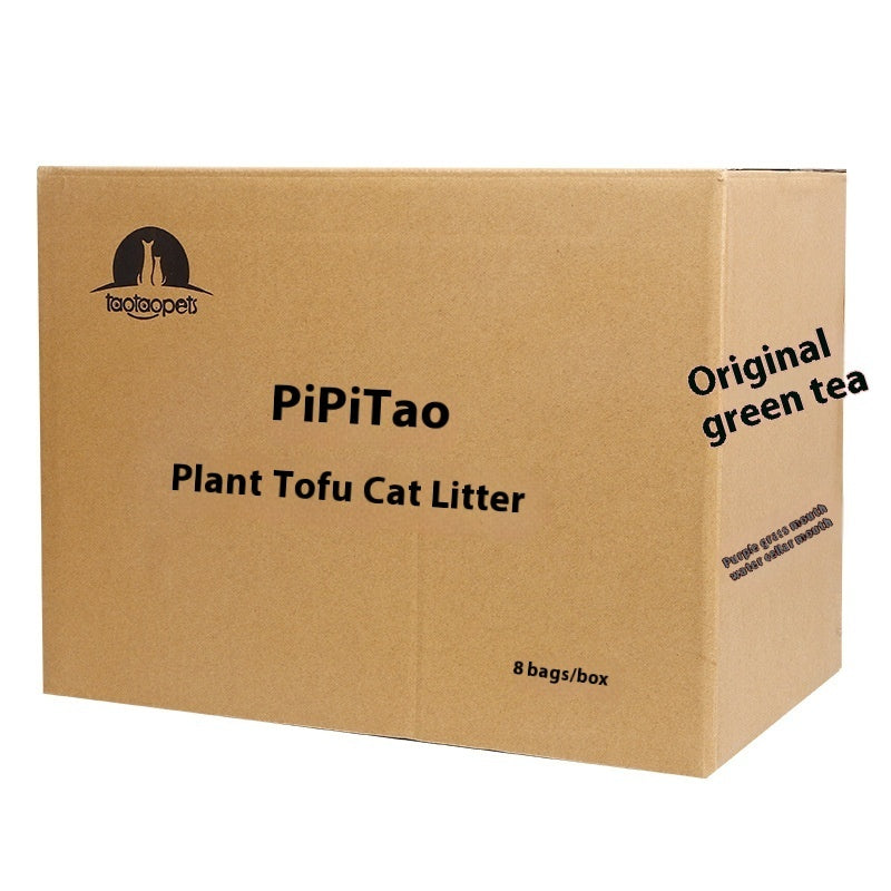 Green Tea Flavour Biodegradable Plant Cat Litter